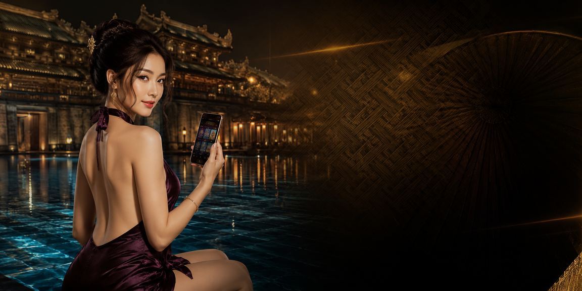 Người dùng Việt Nam đội nón lá sử dụng ứng dụng casino tại Huế