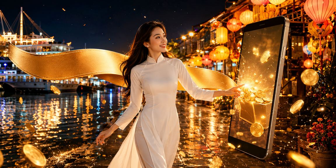 Người dùng VIP tại bãi biển Nha Trang nhận thưởng và tham gia xổ số trong không gian sang trọng